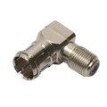 Quest Technology International F Intra-Adapter, 75 Ohm - Right Angle F (F) To Push-On F (M) CAD-1095